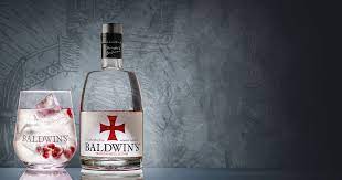 BALDWIN'S DISTILLED GIN 46% 50CL  +  2 glazen