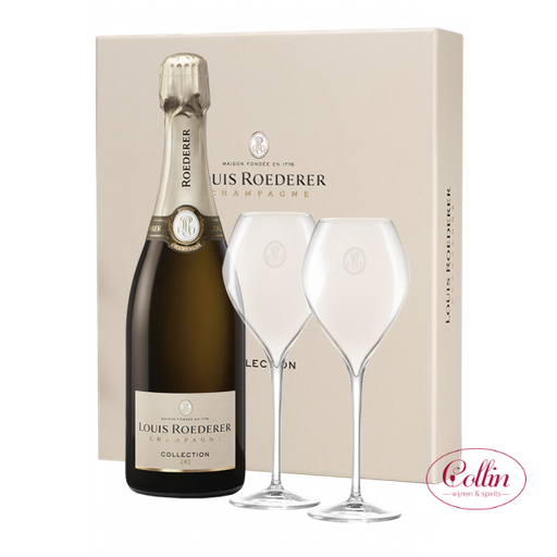[3060025021] Champagne Louis Roederer Brut Collection  75cl  in etui + 2 glazen