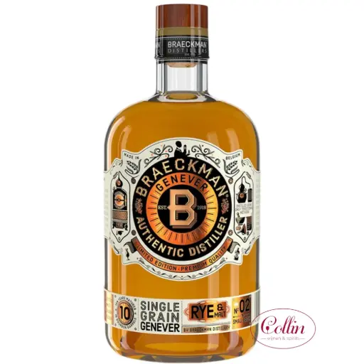 [4070033015] BRAECKMAN Single Grain jenever, Rye & Malt, 10y, 42°, 50cl